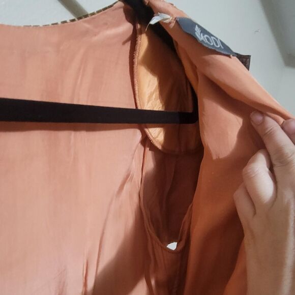 90s Modi rose gold sequin silk mini dress, size small (6 - 8) - Picture 8 of 8